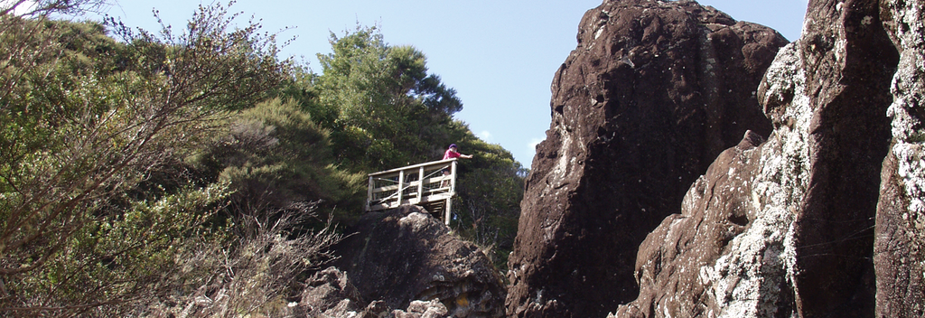 Riesige Felsen im Wairere Valley.