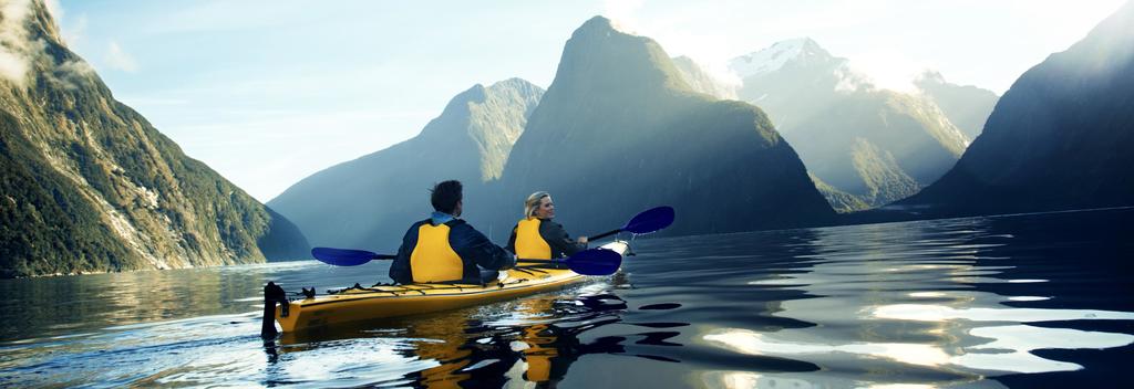 Kayaking Milford Sound, Fiordland