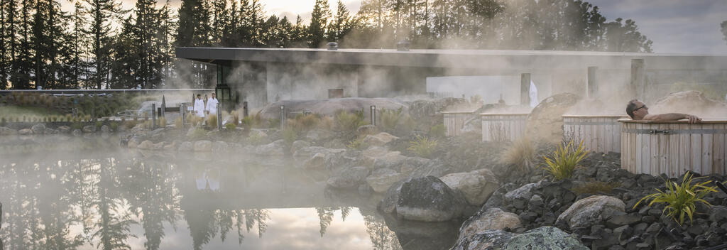 Outdoor view of spas at Ōpuke Thermal Pools and Spa