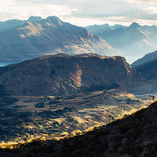 Mountain biking on Coronet Peak in Queenstown.