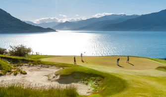 Jack's Point golf course in Queenstown, New Zealand. A challenging course in a tranquil location.