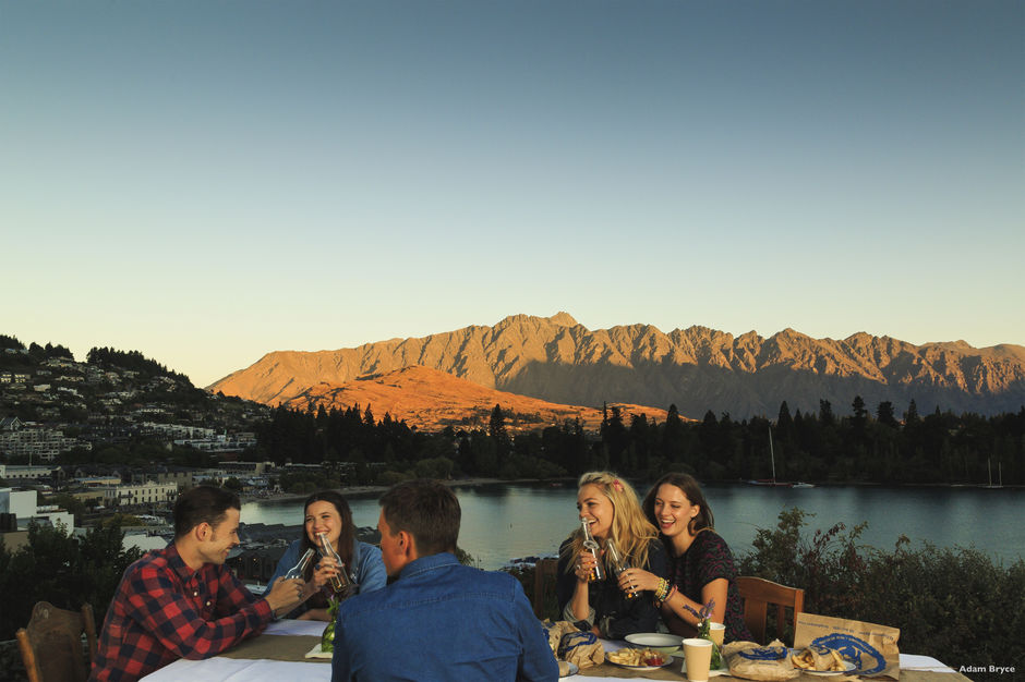 An evening in Queenstown with great friends and incredible views.