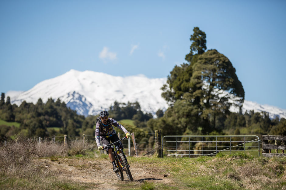 Check out the volcano views on the 42 Traverse mountain biking track