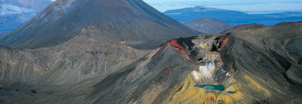 Views along the Tongariro Alpine Crossing.