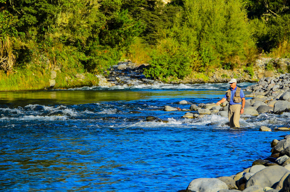 Fliegenfischen am Tongariro River.