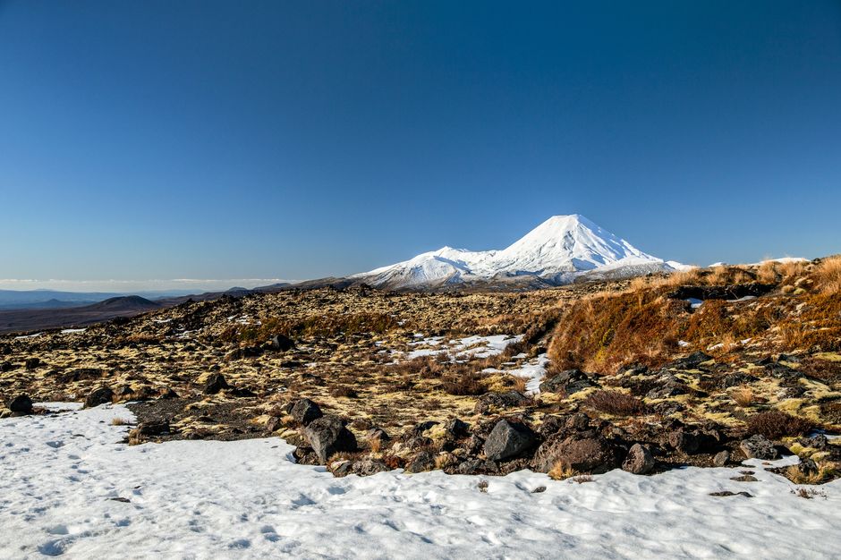 One of the most impressive and beautiful New Zealand waterfalls, Taranaki Falls is located in Tongariro National Park.