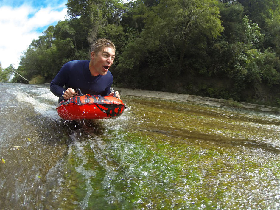 A 60-metre-long natural water slide is off the Wharekopae Road, just out of Gisborne. Rere Rockslide is as much fun as it looks in the photos.