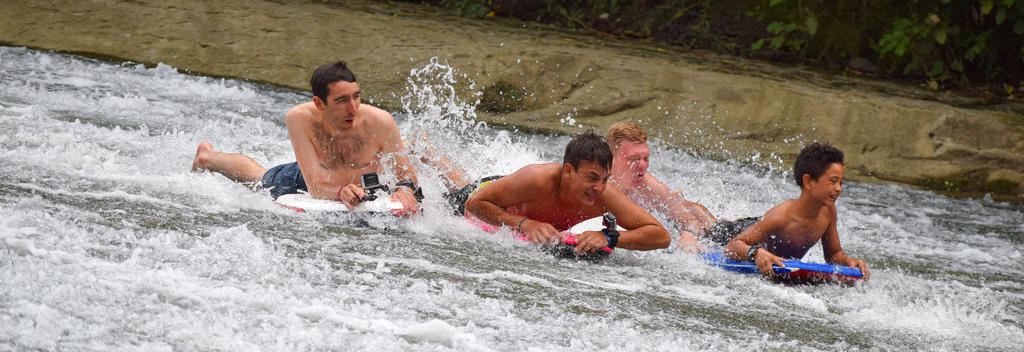 Fun with mates on the Rere Rockslide