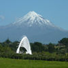 Mt. Taranaki and Te Rewa Rewa Bridge