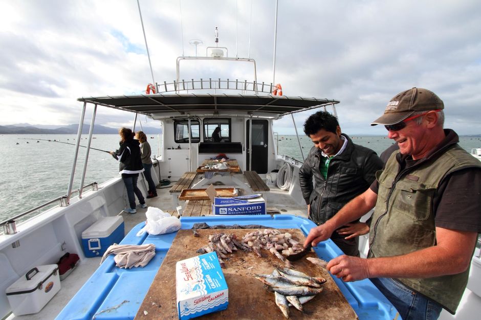 Preparing for fishing with Coromandel Fishing Charters