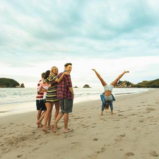 New Zealand has a huge amount of coastline, so its easy to find gorgeous beaches every day.