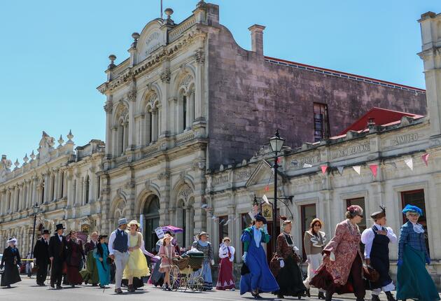 Visit Oamaru for the country’s oldest public gardens, renowned Victorian architecture, two penguin colonies and Steampunk HQ.