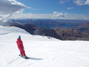 Die Pisten in Cardrona bieten atemberaubende Ausblicke satt.