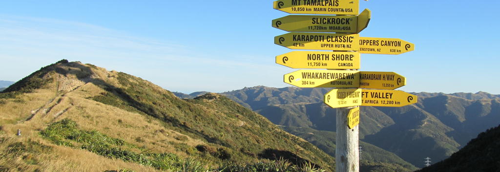 Summit sign of Makara Peak