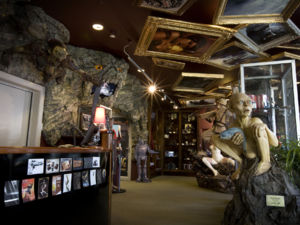 Film buffs will love the opportunity to buy memorabilia from the Wētā Cave.