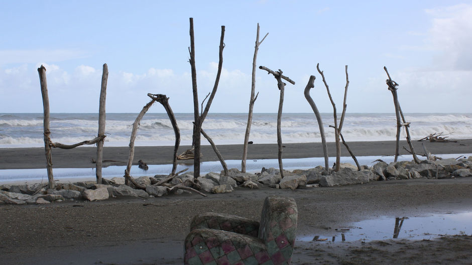 Hokitika beach is typical of the South Island's wild West Coast