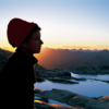 Sunset view from Mt Brewster in the Haast Range