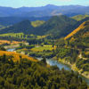 Mit dem Kajak über den Whanganui River, Neuseeland.