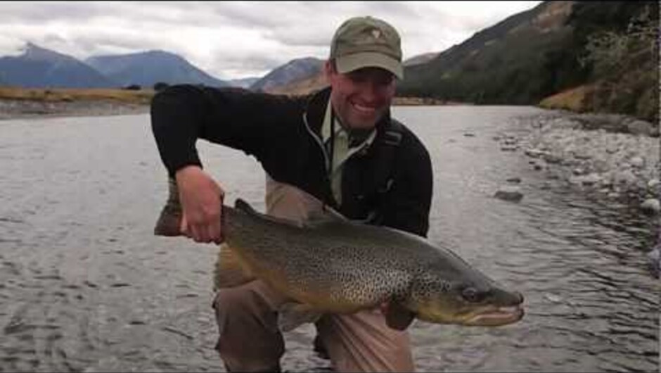 Fourteen pound brown trout - New Zealand 2012