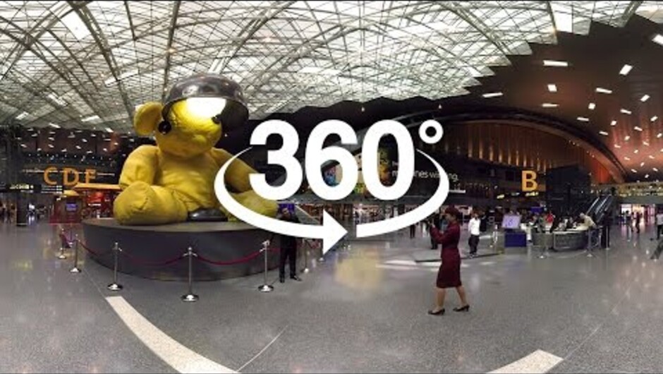 Take an immersive 360 tour and learn more about Qatar Airways' home and hub, the state-of-the-art Hamad International Airport in Doha. --- Book your journey at http://bit.ly/flyqatar Follow us on Twitter: http://twitter.com/qatarairways Like us on Faceboo