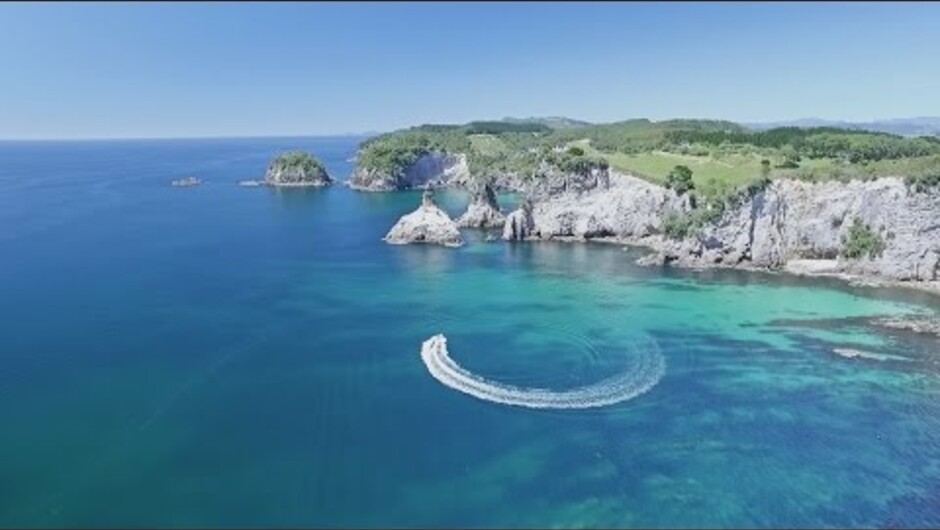 An intimate encounter with the Coromandel's stunning coastline, this amazing boat tour visits world famous Cathedral Cove, ventures into a hidden underground blowhole and gets up close and personal with an abundance of marine life