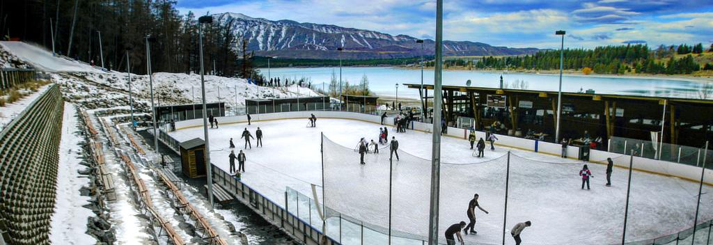 Views at Tekapo's ice skating rink 