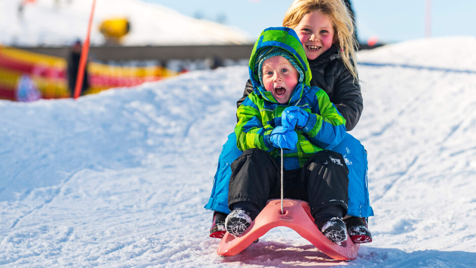 Perfect for the whole family. Share the smiles in Coronet Peak’s dedicated snow play area.