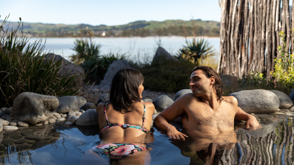 Polynesian Spa - Private Bathing Pools for two with incredible lake views