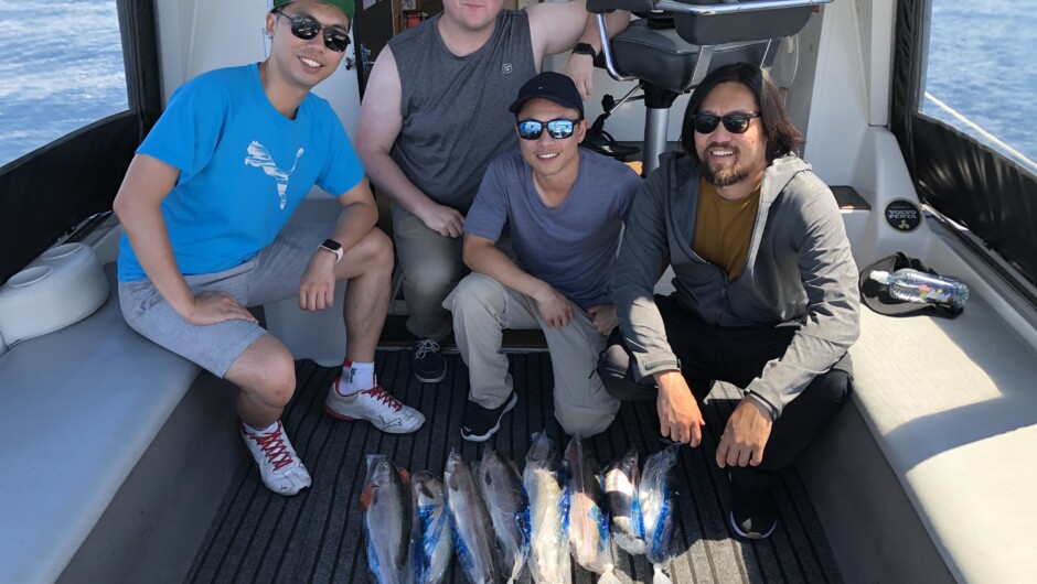 Boys on the fish.