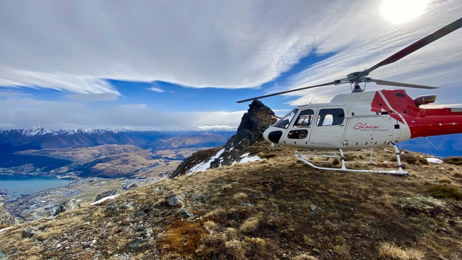 Landing on the Remarkables Mountain Range with Glacier Southern Lakes Helicopters