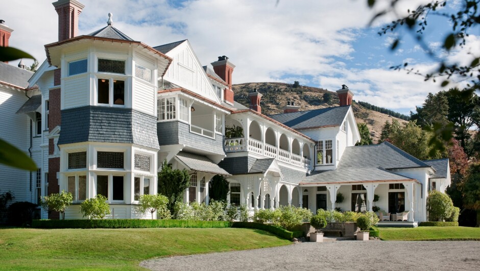 Otahuna Lodge, built in 1895 for Sir Heaton Rhodes, is set within 30 acres of historic gardens.
