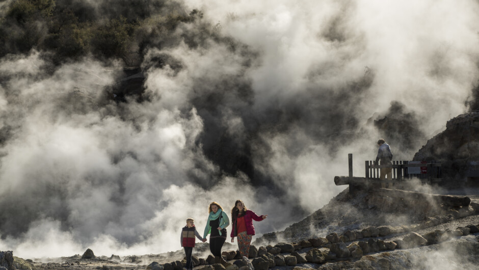 The Hells Gate geothermal walk will lead you into another world.