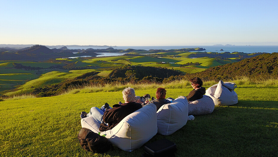 Sunset time on the hill behind Te Huia.