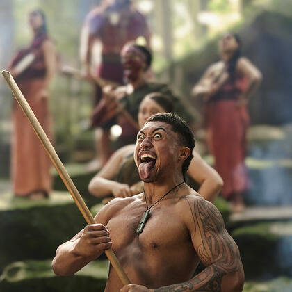 Pōwhiri (welcome) and kapa haka at Tē Pā Pū  