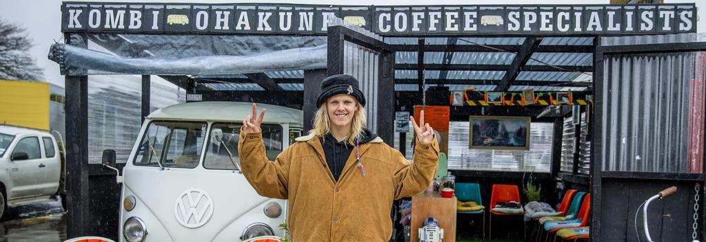 Time for a morning coffee at Kombi Ohakune Coffee Specialists.