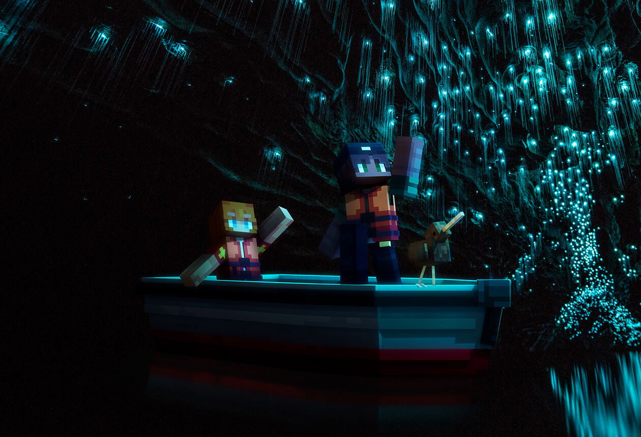 Waitomo Caves - Under the green hills of Waitomo lies a labyrinth of caves, sinkholes and underground rivers. The area's name comes from the Maori words wai (water) and tomo (hole).