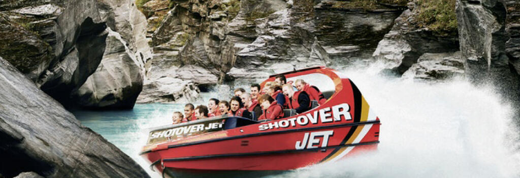Watch the splendour of the world pass you by as you dart through the spectacular canyons at terminal velocity with Shotover Jet. It’s not like any game you’v...