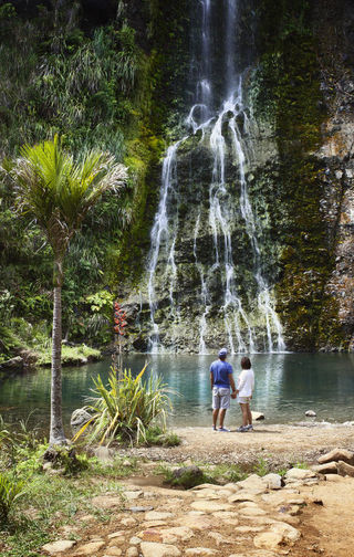 At a magical waterfall