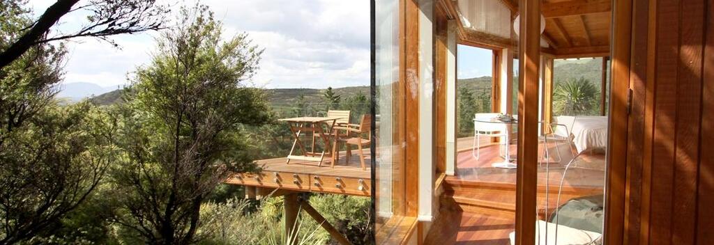 Kokohuia Lodge nestling in the bush