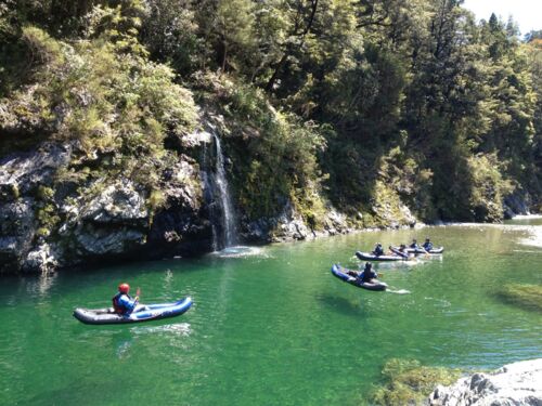 Kayaking on the beautiful Pelorus River