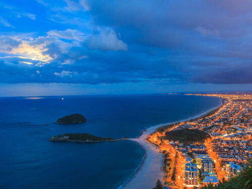 Mt Maunganui Beach at night