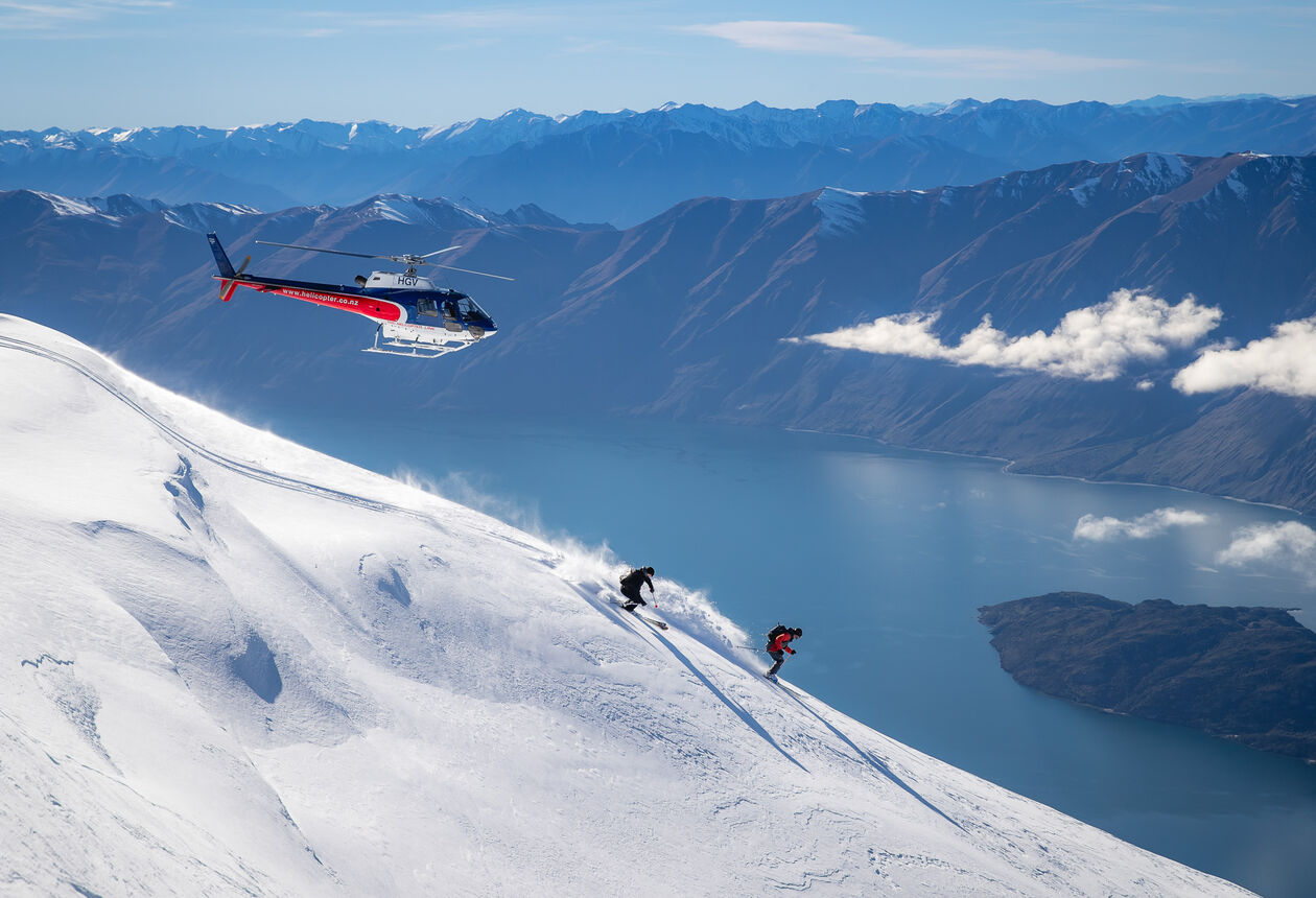 Heli-skiing
