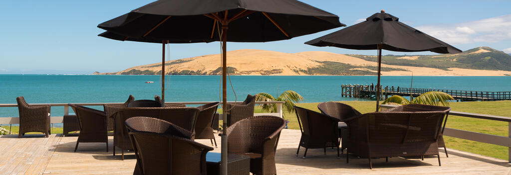 Outdoor dining and views