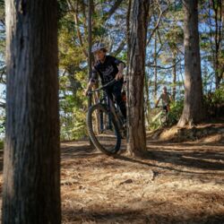 Riding in the Waitangi Mountain Bike Park