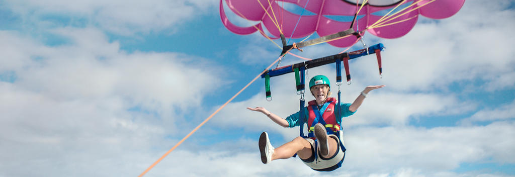 Say Good Morning to the world parasailing above Paihia