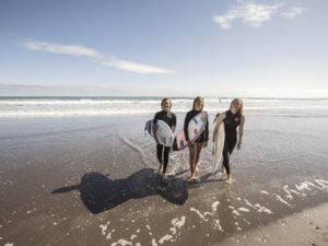 An early morning surf will wake you up when in Raglan