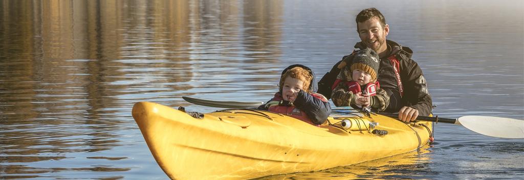 The whole family can enjoy kayaking together in Wanaka