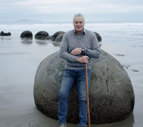 David’s morning walk down the beach is full of stories as grand as the Moeraki Boulders that lie in the sand.