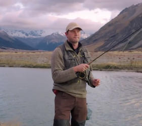 This morning we’re getting in a cheeky fly fish with Andrew in the Ahuriri Valley nestled between the mountains.