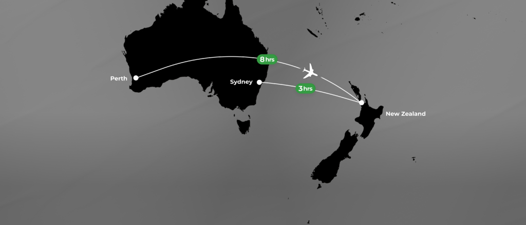 Australia Flight Map